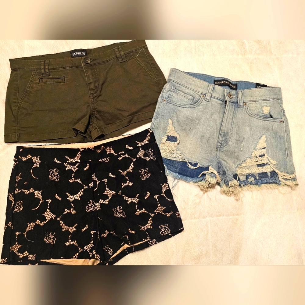 NWT Set of 3 Express Shorts Size 4